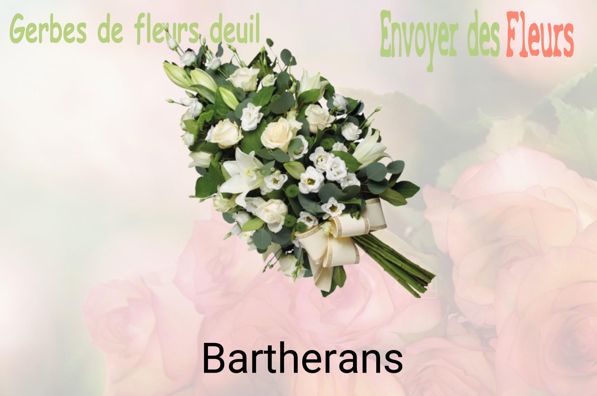Gerbe de fleurs de deuil livrée à Bartherans